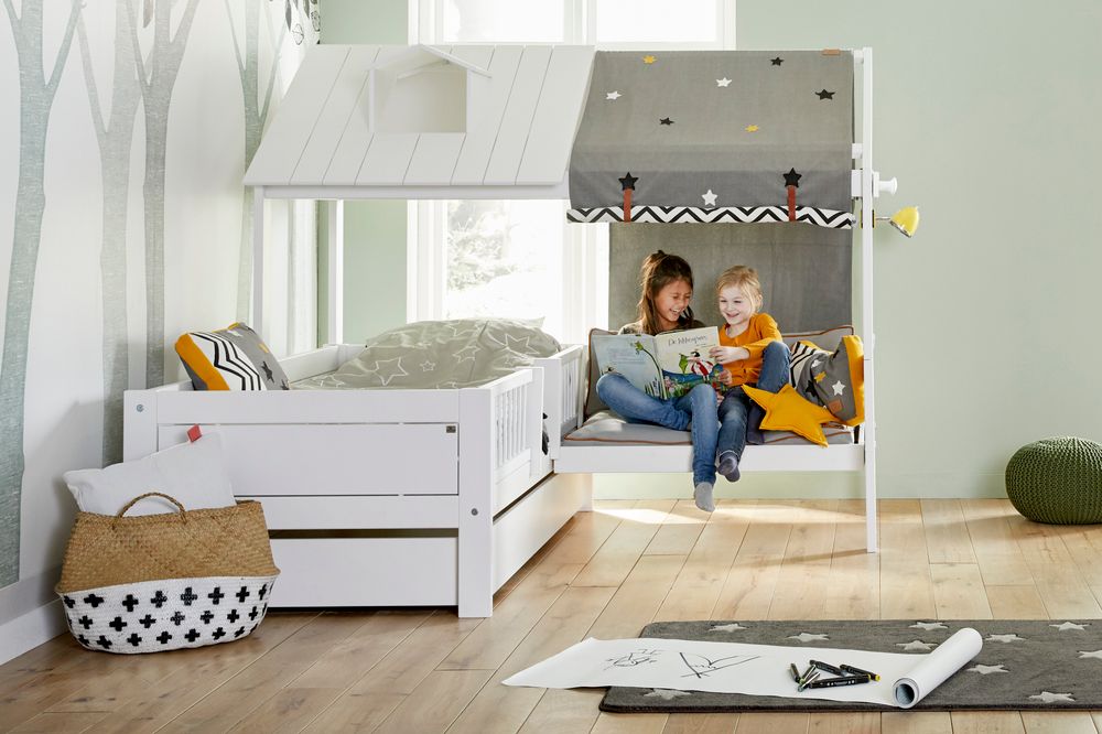 Hutbed BEACHHOUSE - Wit gelakt SCE 47978WG