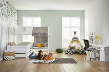 Hutbed BEACHHOUSE - Wit gelakt SCE 47978WG