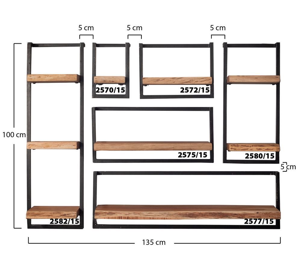 Wandplank EDGE - Acacia naturel ZLS 2580-15