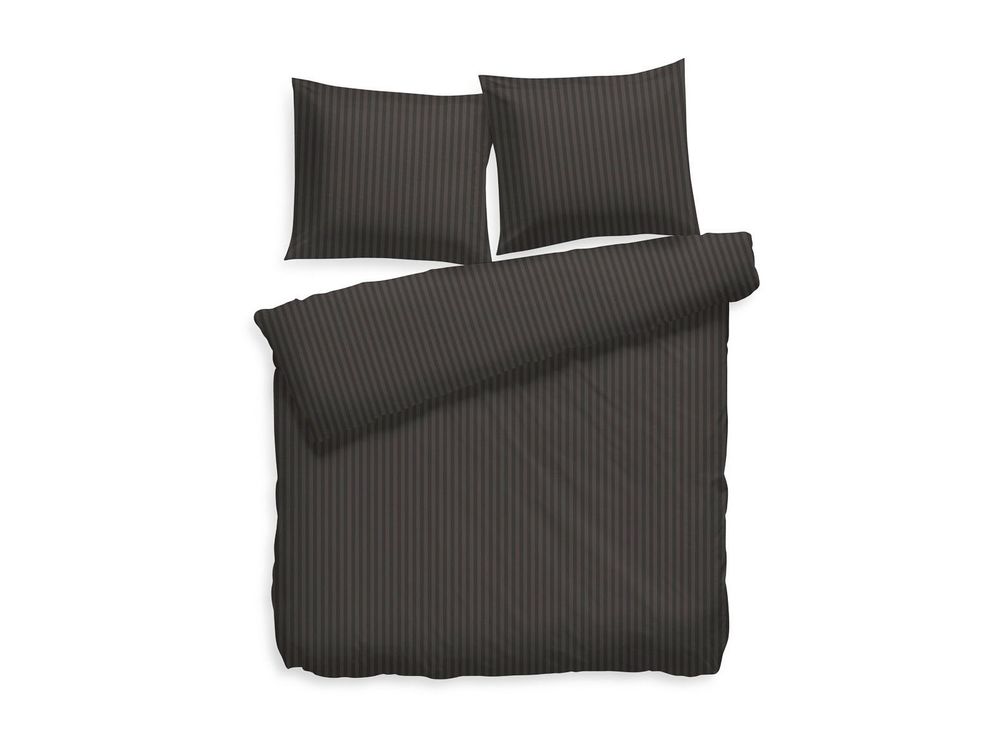 Dekbedovertrek UNI STRIPE - Dark gull grey HKT US260DG
