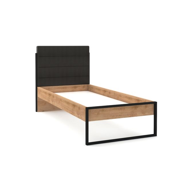 Bed 90x200 IRONY - Recht hoofdbord