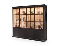 Vitrine BRIGHTON incl. led - Black matte/naturel FDF BR VIT4DLEDZW