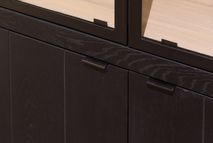 Vitrine BRIGHTON incl. led - Black matte/naturel FDF BR VIT4DLEDZW