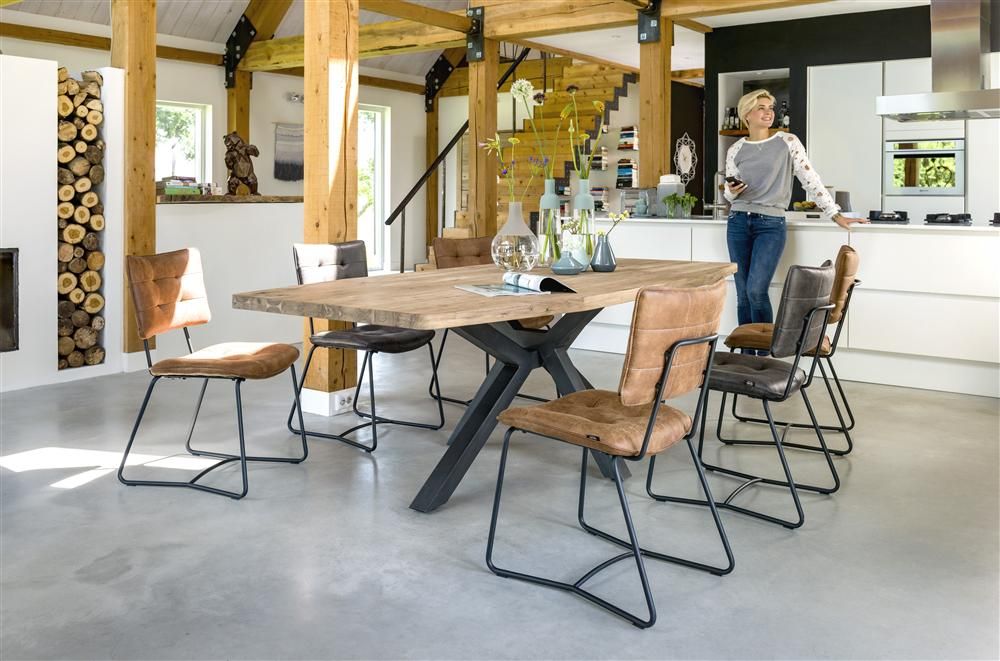 Tafel QUEBEC - Kikarhout/metaal HEH 38735