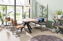 Tafel QUEBEC - Kikarhout/metaal HEH 38735