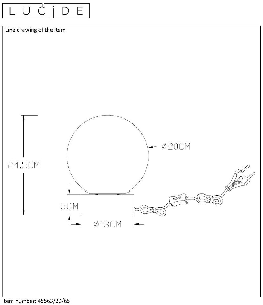 Tafellamp JORIT - Smoke glas LCD455632065