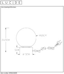 Tafellamp JORIT - Smoke glas LCD455632065