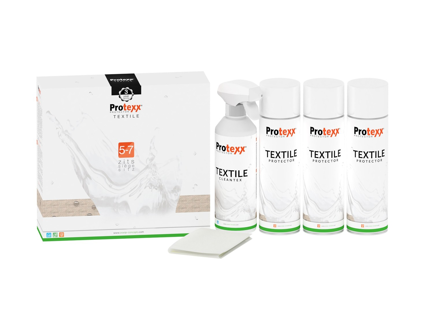 Protexx stofkit | 5/7 zitplaatsen | 3 jaar vlekken