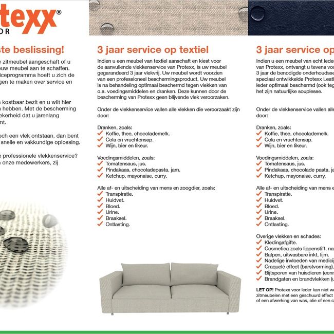 Protexx lederkit | 5/7 zitplaatsen | 3 jaar vlekke