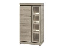 Vitrinekast BELLUNO - Millenium Oak Light Grey EVA-26-000007