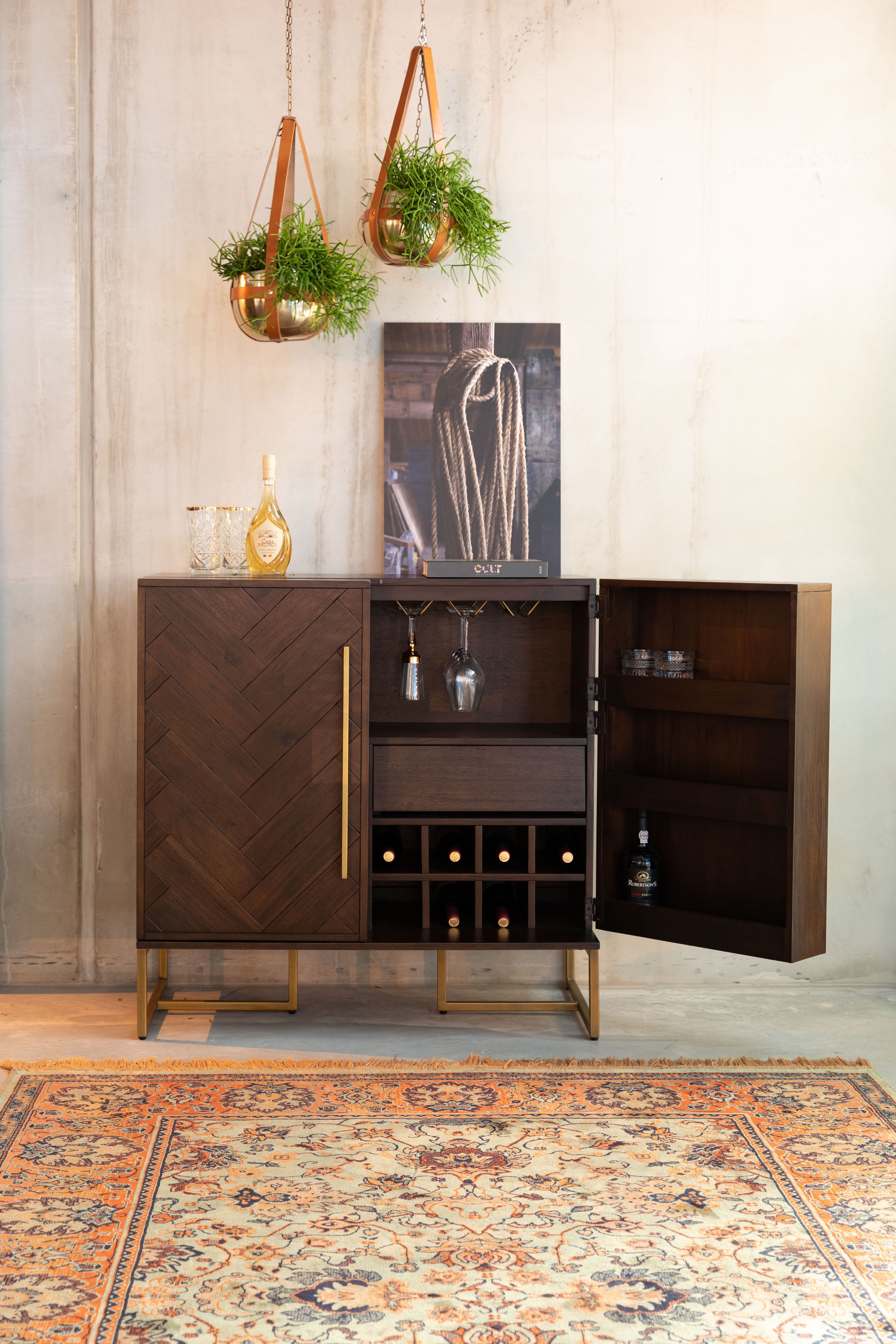 Barkast CLASS - Acacia Wood/Brass