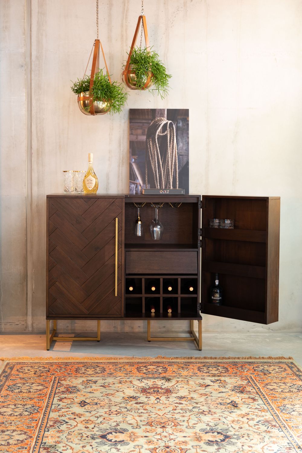 Barkast CLASS - Acacia Wood/Brass ZVR 4100042