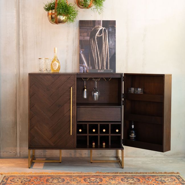 Barkast CLASS - Acacia Wood/Brass