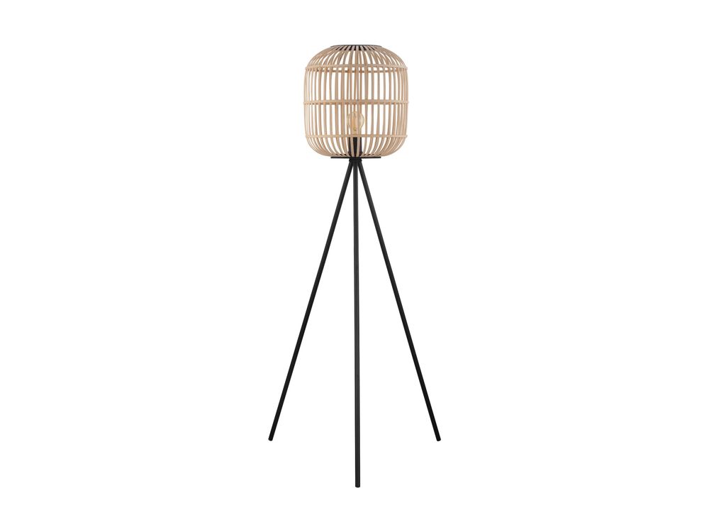 Vloerlamp BORDESLEY - Hout natuur EGL 43219