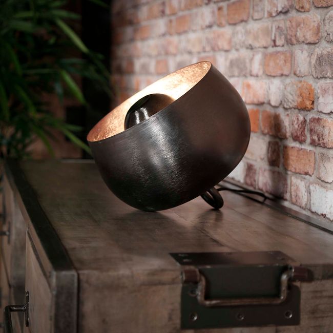 Tafellamp BASKET - Zwart nikkel