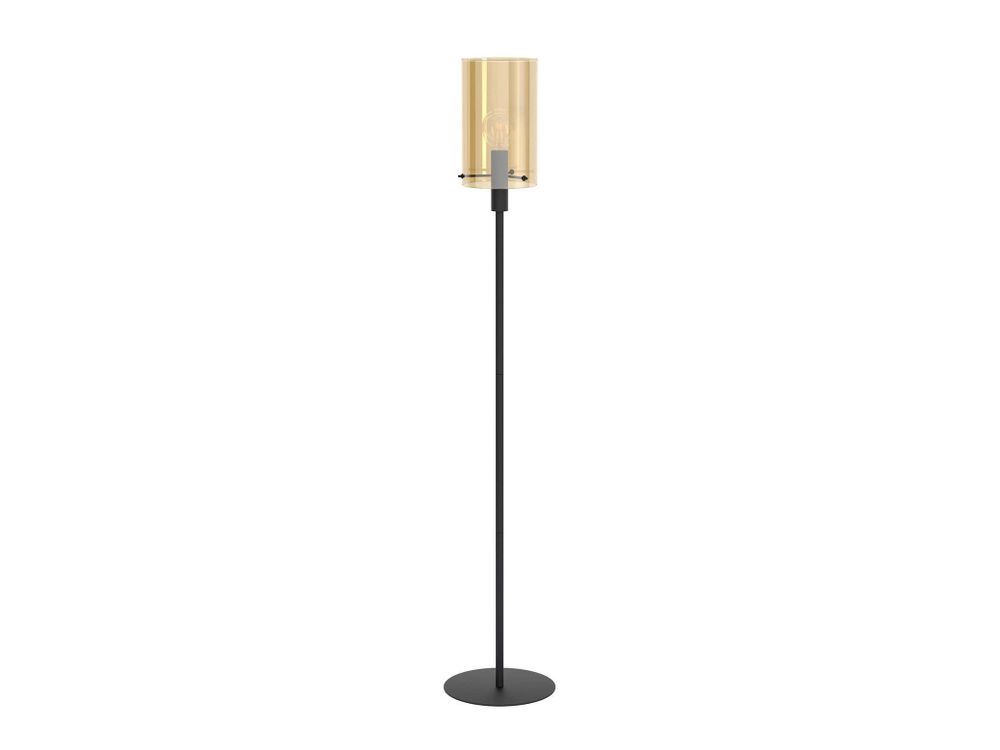 Vloerlamp POLVERARA - Amber/zwart EGL 39542
