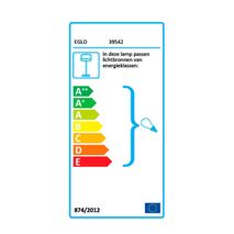 Vloerlamp POLVERARA - Amber/zwart EGL 39542