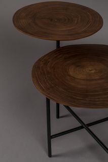 Bijzettafel MATHISON - Walnoot/Zwart ZVR 2300173