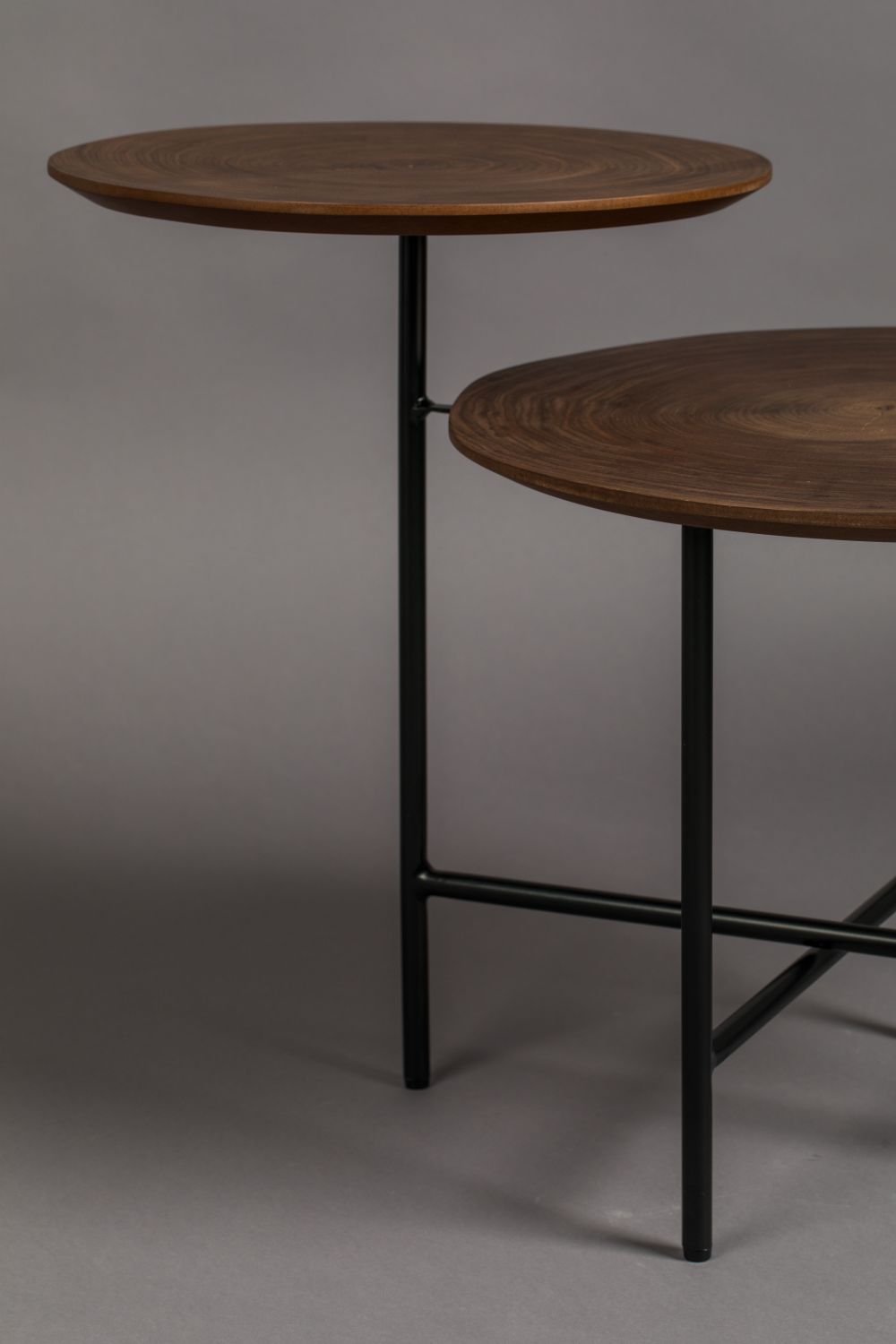 Bijzettafel MATHISON - Walnoot/Zwart ZVR 2300173