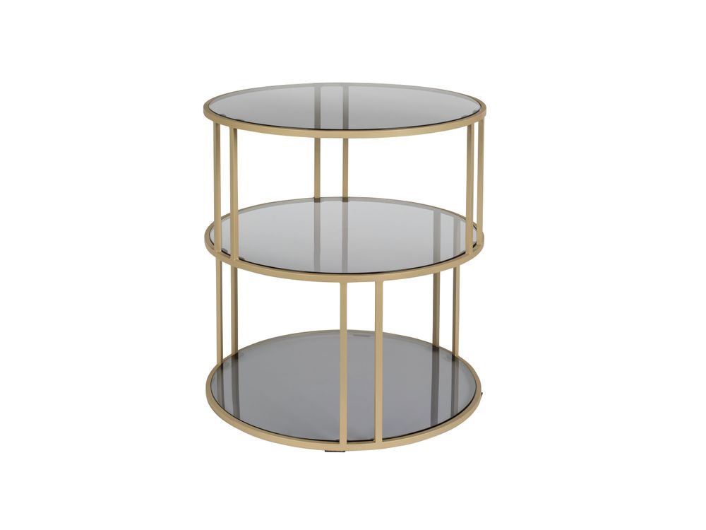 Bijzettafel TORN - Goud/Glas ZVR 2300174