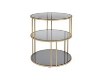 Bijzettafel TORN - Goud/Glas ZVR 2300174