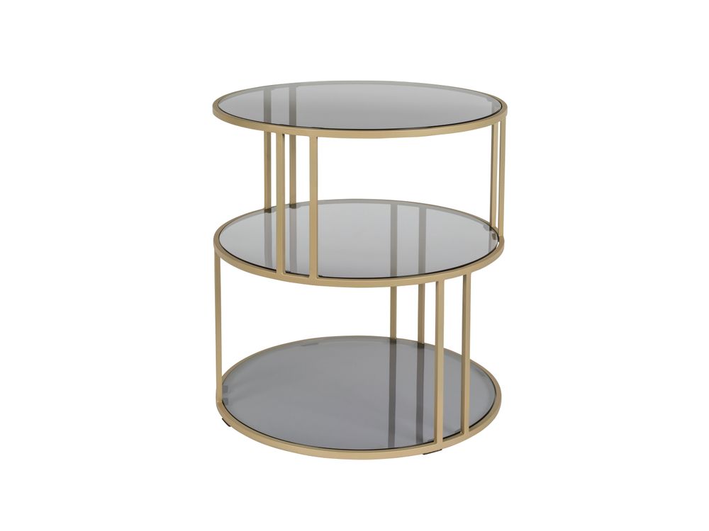 Bijzettafel TORN - Goud/Glas ZVR 2300174