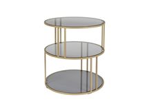 Bijzettafel TORN - Goud/Glas ZVR 2300174