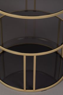 Bijzettafel TORN - Goud/Glas ZVR 2300174