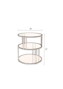 Bijzettafel TORN - Goud/Glas ZVR 2300174