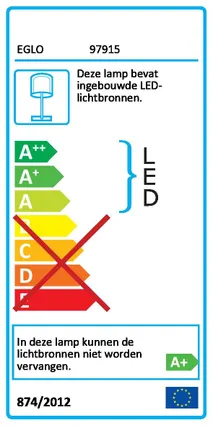 Tafellamp / nachtlamp met klok COGNOLI - Zwart EGL 97914