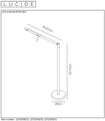 Leeslamp BERGAMO LED - Zwart LCD127190612