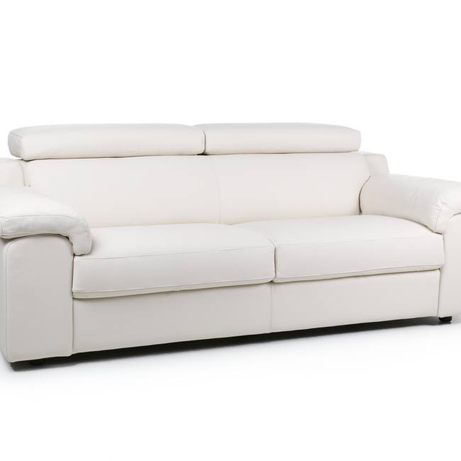 3-zit zetel MAMBO - Leder bianco puro