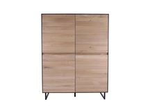 Wandkast ALEXI - Zwart/naturel VDC AX BK4D