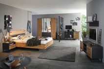 Nachttafel BUTTE - Wotan Eik/Metallic Grijs RCH BU NT