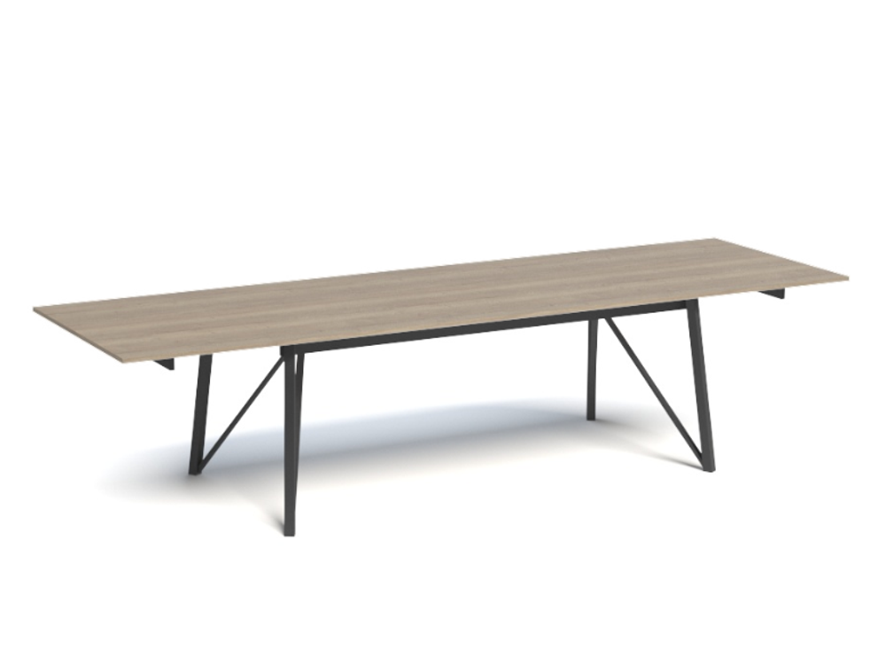 Uitschuifbare eetkamertafel WACKO - Naturel/Zwart PFT-221-000001-MHA84