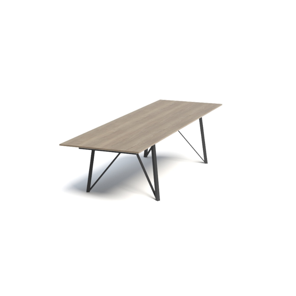 Uitschuifbare eetkamertafel WACKO - Naturel/Zwart PFT-221-000001-MHA84