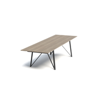 Uitschuifbare eetkamertafel WACKO - Naturel/Zwart PFT-221-000001-MHA84
