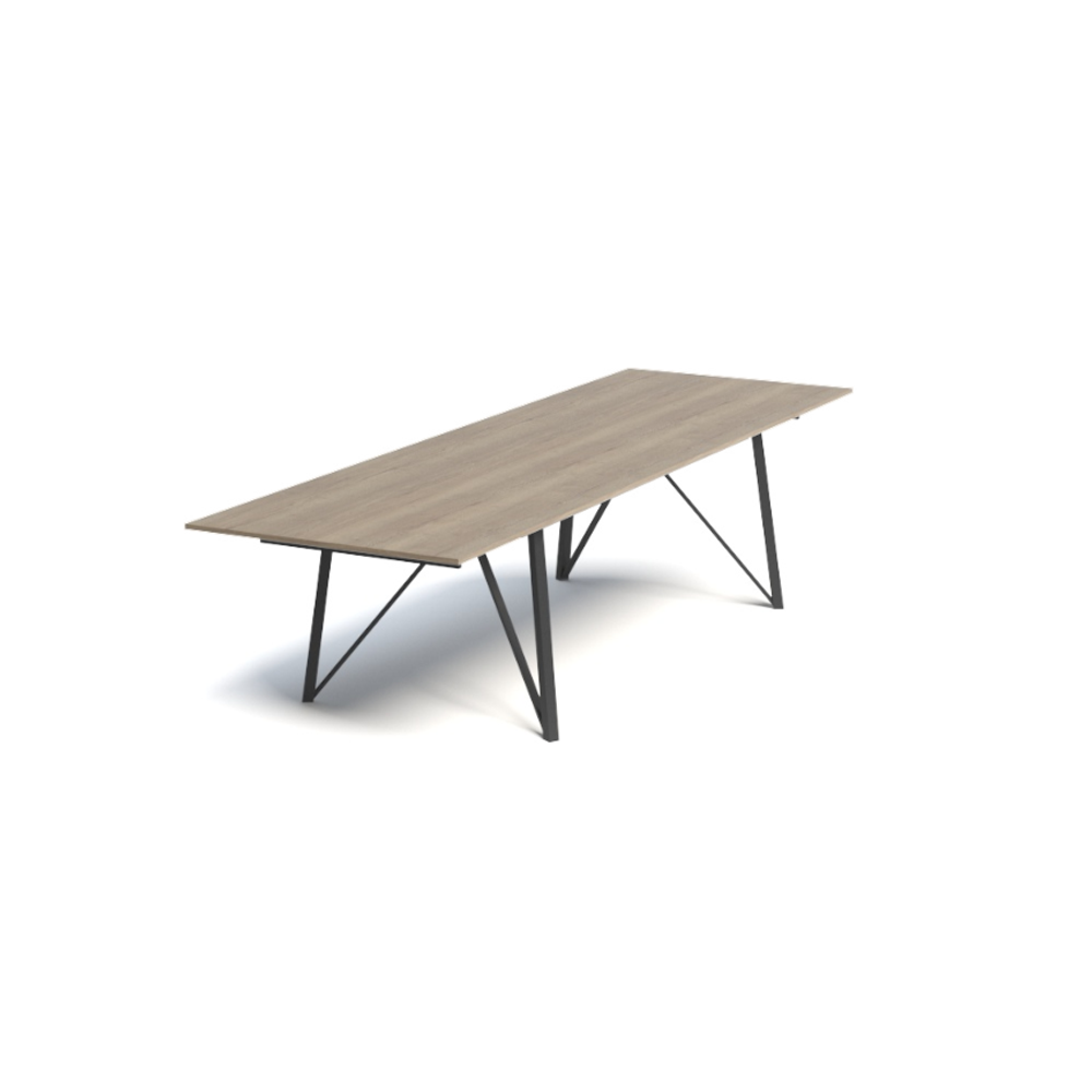 Uitschuifbare eetkamertafel WACKO - Naturel/Zwart PFT-221-000001-MHA84