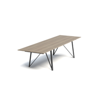 Uitschuifbare eetkamertafel WACKO - Naturel/Zwart PFT-221-000001-MHA84