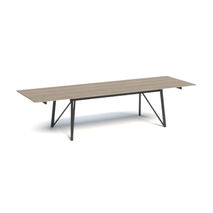 Uitschuifbare eetkamertafel WACKO - Naturel/Zwart PFT-221-000001-MHA84