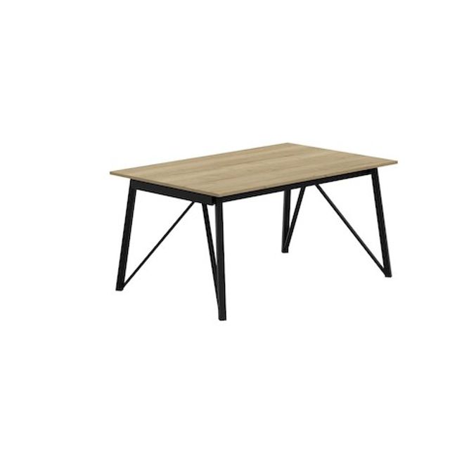 Uitschuifbare Eetkamertafel WACKO - Naturel/Zwart