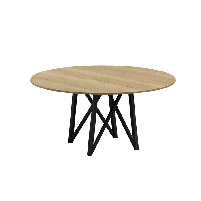 Ronde Tafel WACKO - Naturel/Zwart