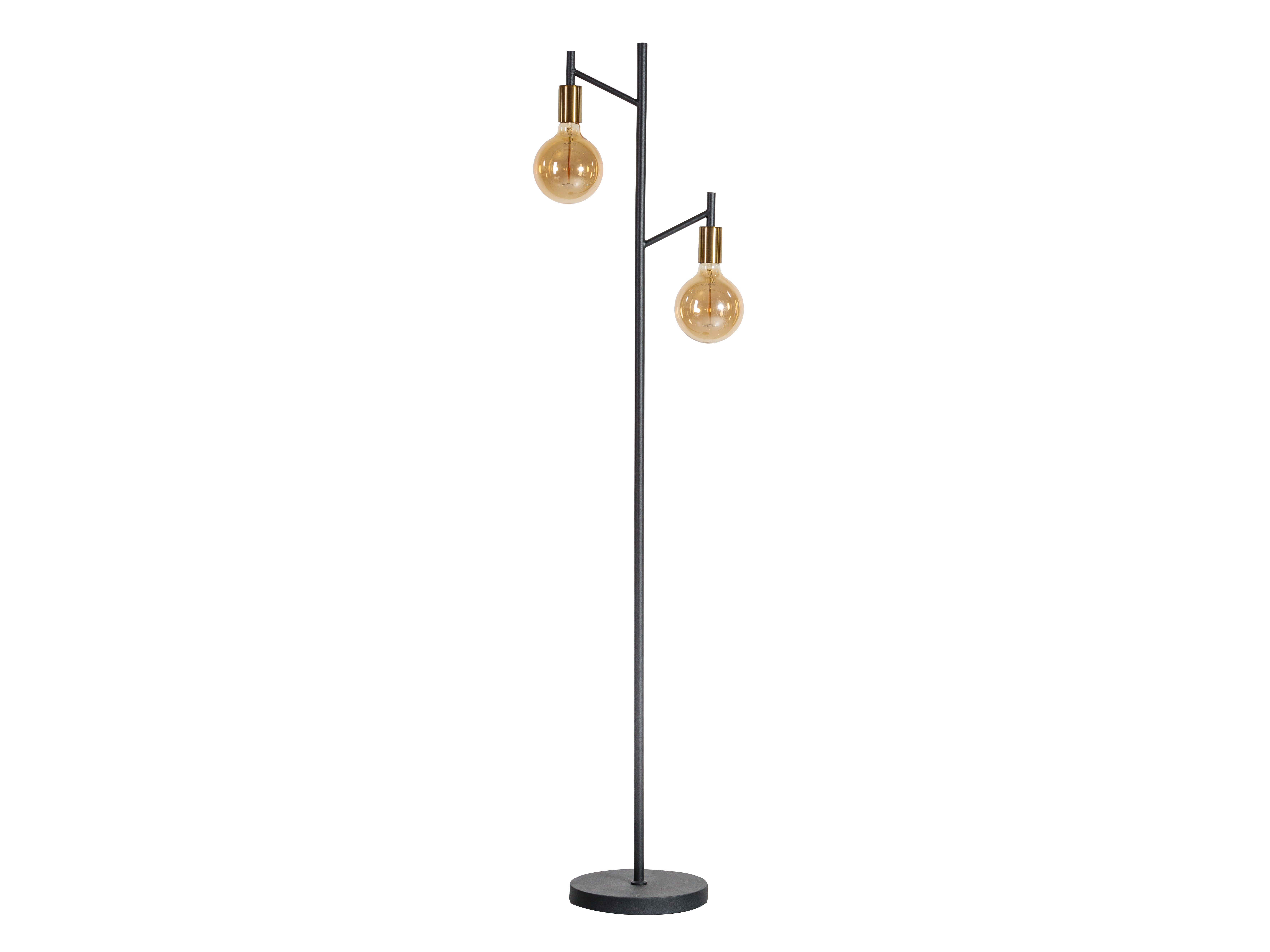 Vloerlamp TREE - Zwart/goud