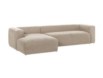 3-zit met chaise longue links BLOK - Beige KAV S572GR39