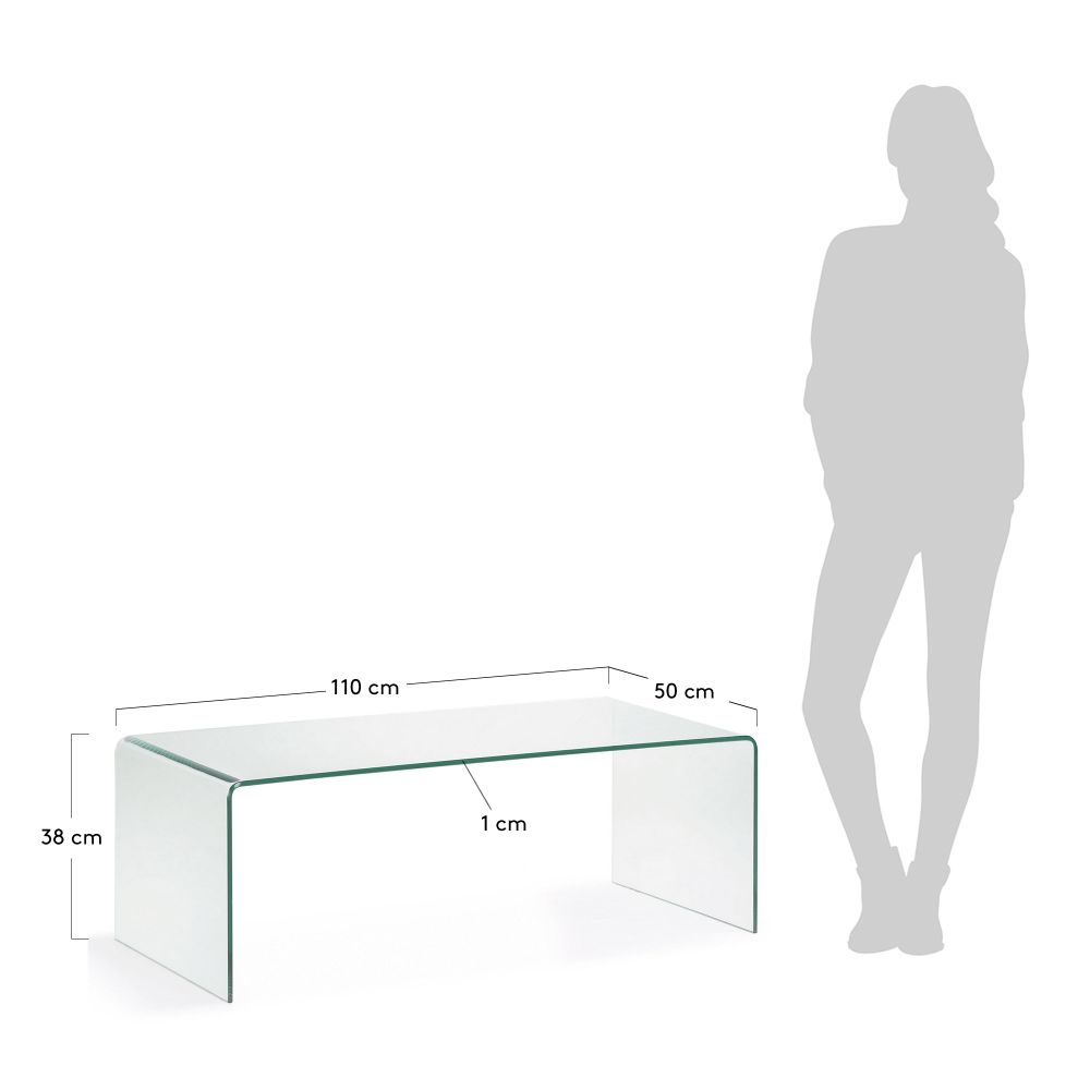 Salontafel BURANO - Glas KAV 506109TRA