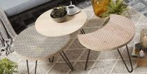 Set van 3 bijzettafels HOSS - Mangohout KAV AA0894M46