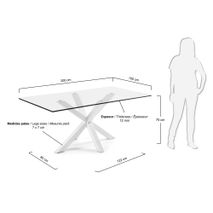 Tafel ARGO - Glas/zwart KAV C360C07