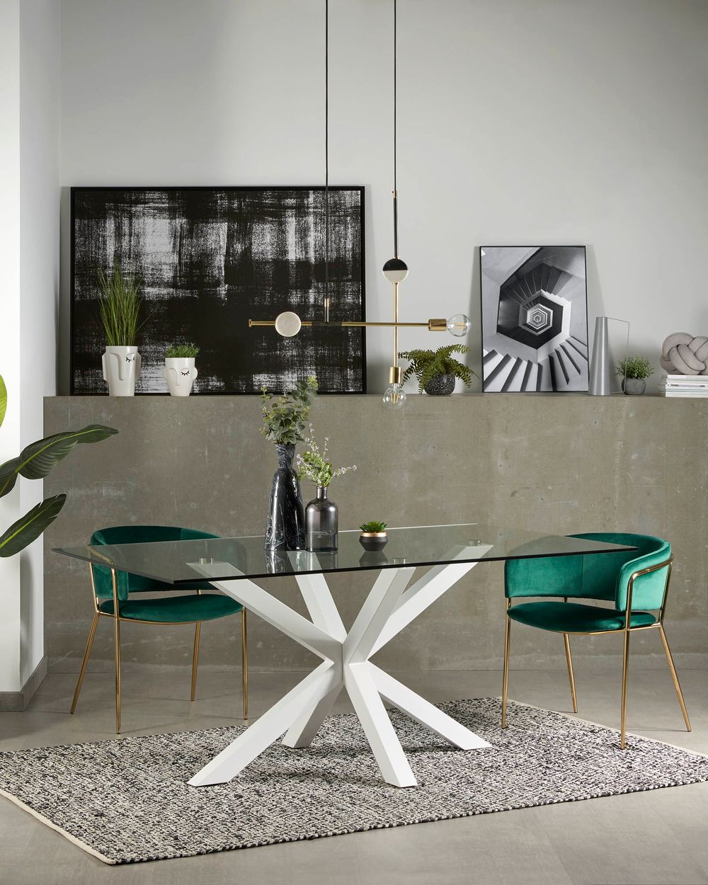 Tafel ARGO - Glas/zwart KAV C360C07
