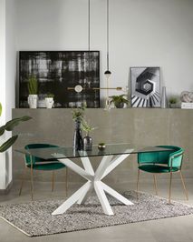 Tafel ARGO - Glas/zwart KAV C360C07