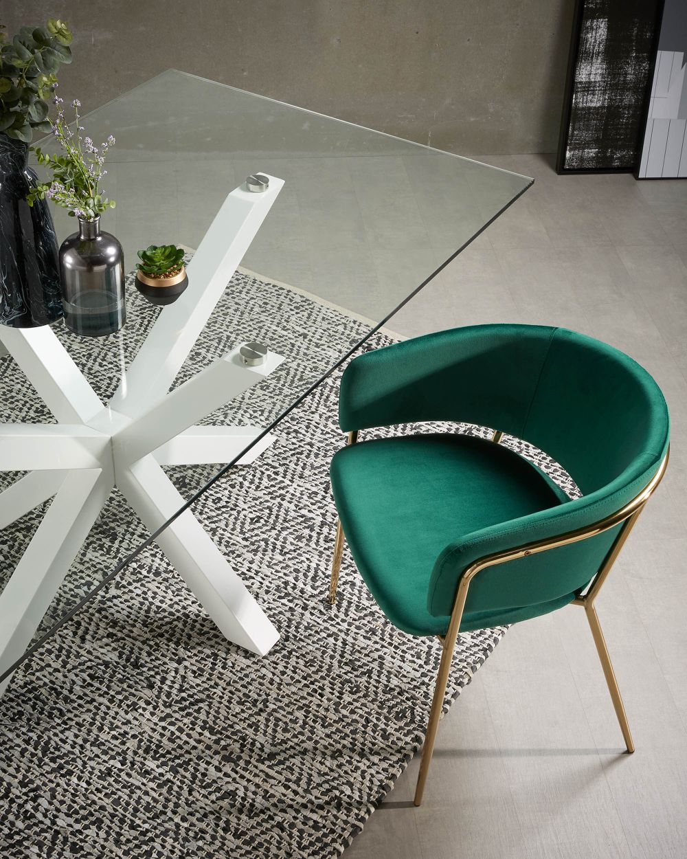 Tafel ARGO - Glas/zwart KAV C360C07